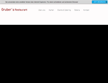 Tablet Screenshot of grubersrestaurant.de